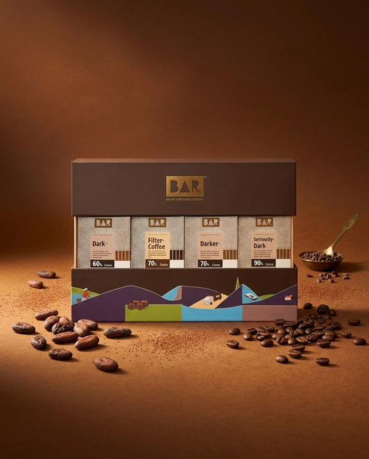 BAR Idukki Origin Chocolate Gift Box — 4 Dark Bars, Idukki Kerala (4 x 80g)