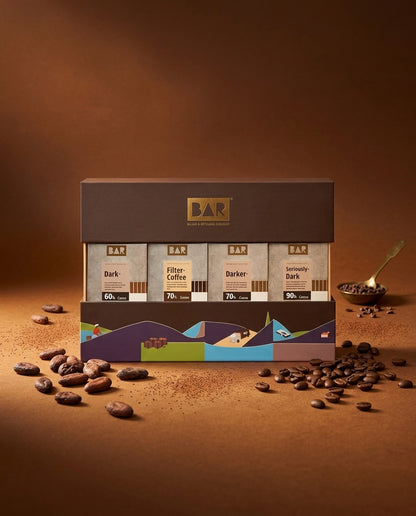 BAR Idukki Origin Chocolate Gift Box — 4 Dark Bars, Idukki Kerala (4 x 80g)