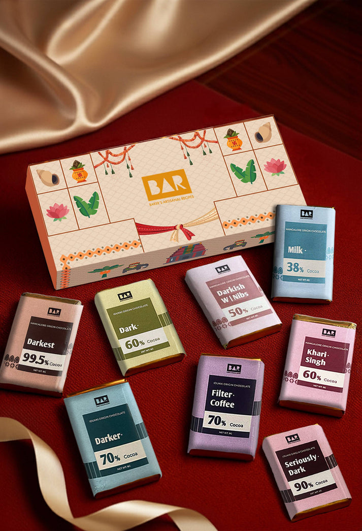 BAR Celebration Box — Complete BAR Collectives Tasting Set, Idukki & Mangalore (8 x 8g Mini Bars)
