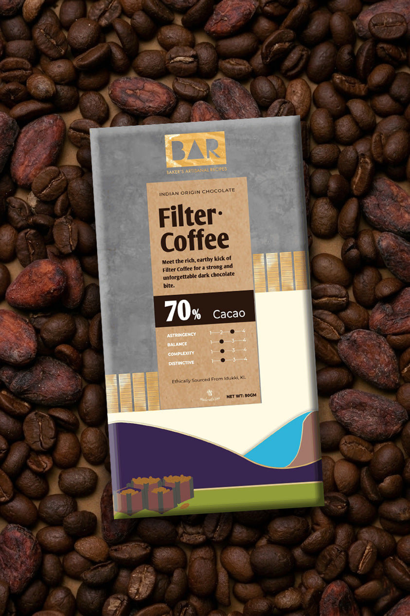 BAR Filter Coffee 70% Dark Chocolate — Idukki, Kerala (80g)