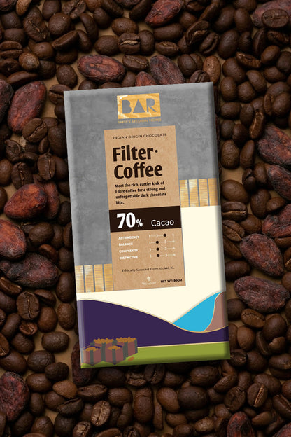 BAR Filter Coffee 70% Dark Chocolate — Idukki, Kerala (80g)